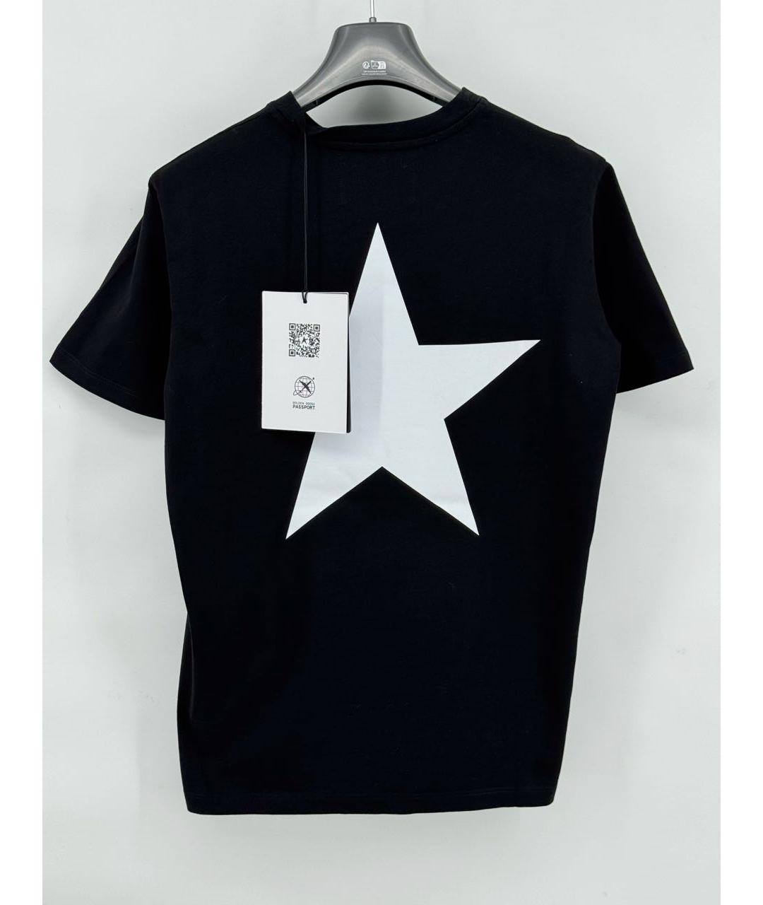 GOLDEN GOOSE DELUXE BRAND Черная хлопковая футболка, фото 4