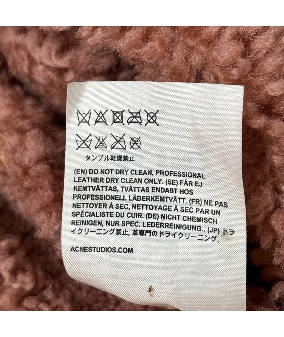 ACNE STUDIOS Бежевая кожаная дубленка, фото 6