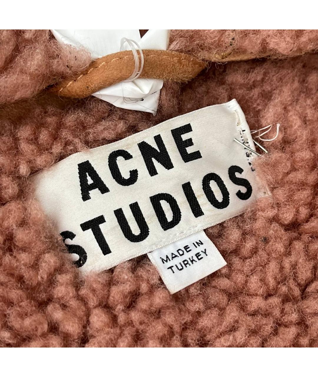 ACNE STUDIOS Бежевая кожаная дубленка, фото 7