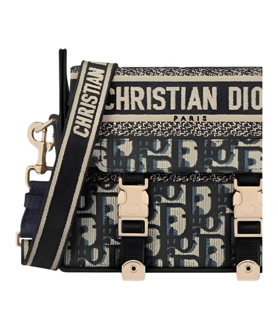 CHRISTIAN DIOR Темно-синяя сумка через плечо, фото 6