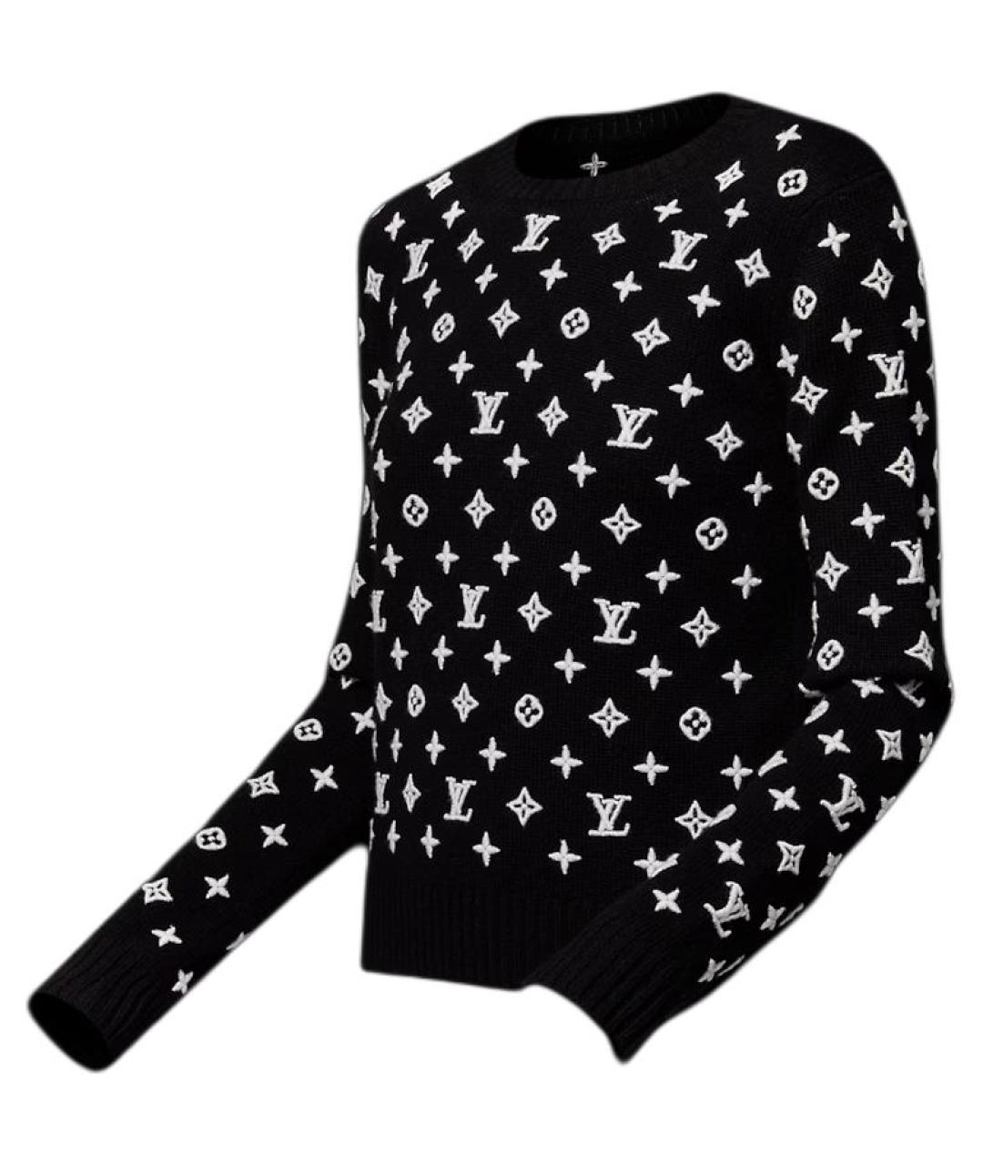 LOUIS VUITTON Черный кашемировый джемпер / свитер, фото 2