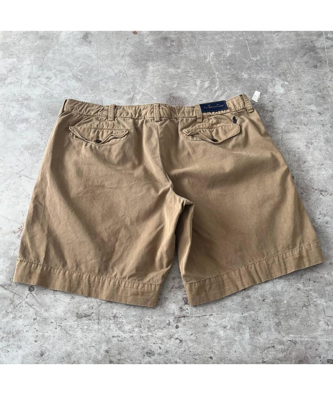 POLO RALPH LAUREN Бежевые хлопковые шорты, фото 2
