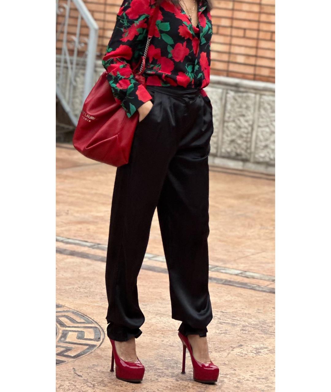 SAINT LAURENT Красная кожаная сумка тоут, фото 5