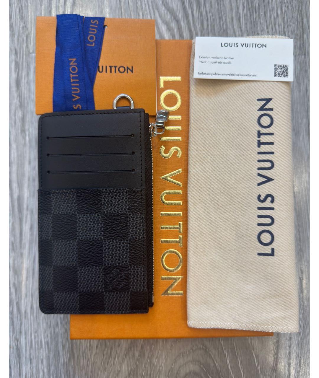 LOUIS VUITTON Черный кардхолдер, фото 2