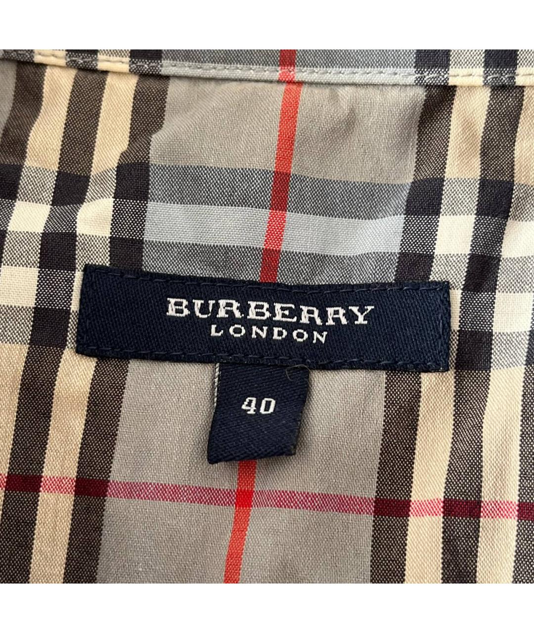 BURBERRY Мульти хлопковая кэжуал рубашка, фото 4