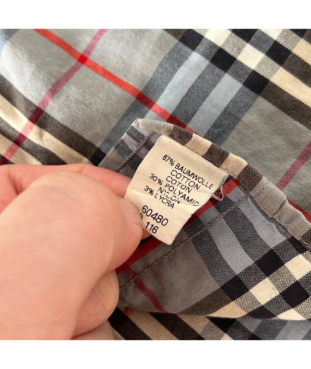 BURBERRY Мульти хлопковая кэжуал рубашка, фото 6