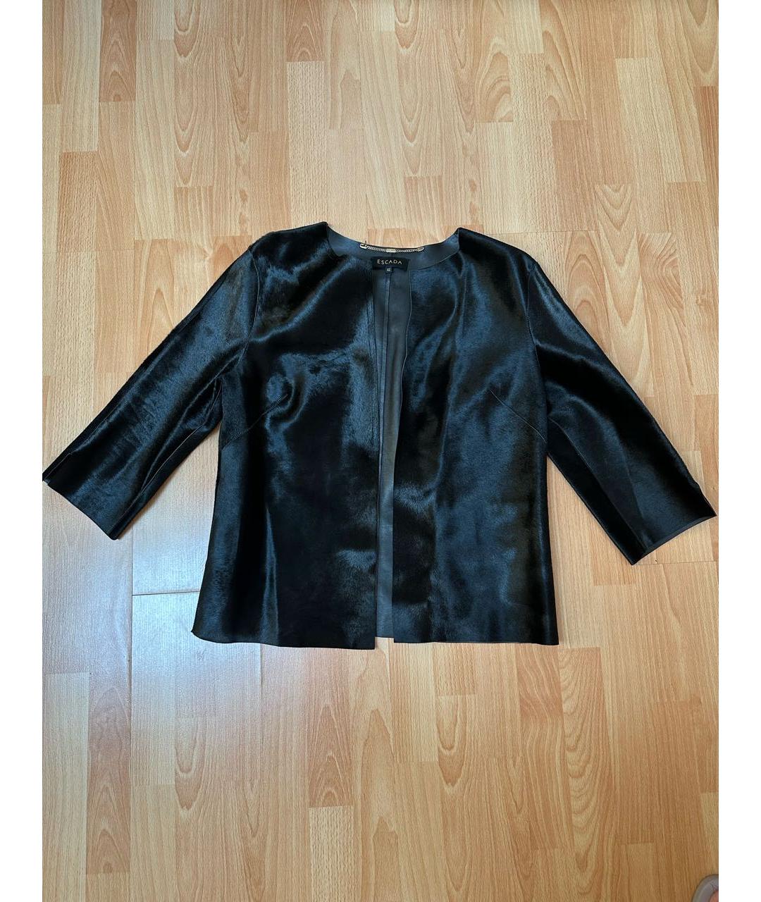 ESCADA Черная кожаная куртка, фото 7
