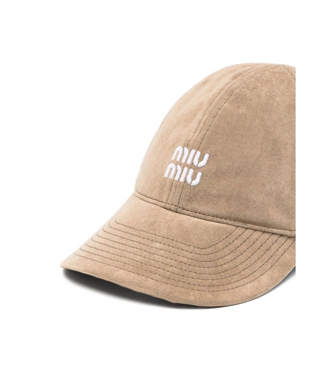 MIU MIU Бежевая кепка, фото 3