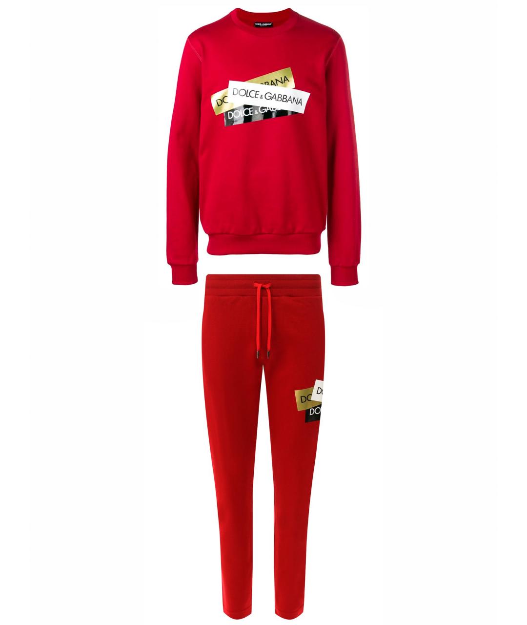 DOLCE&GABBANA Бордовый хлопко-эластановый костюм с брюками, фото 1