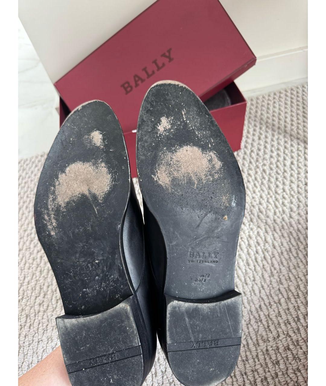 BALLY Черные кожаные туфли, фото 5