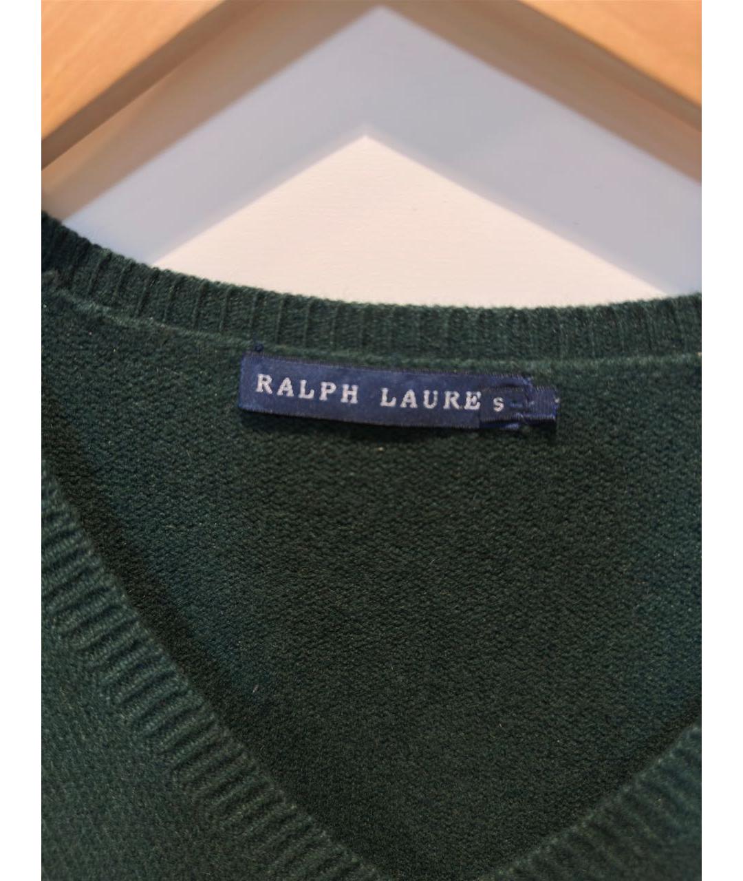 RALPH LAUREN Зеленый шерстяной джемпер / свитер, фото 3