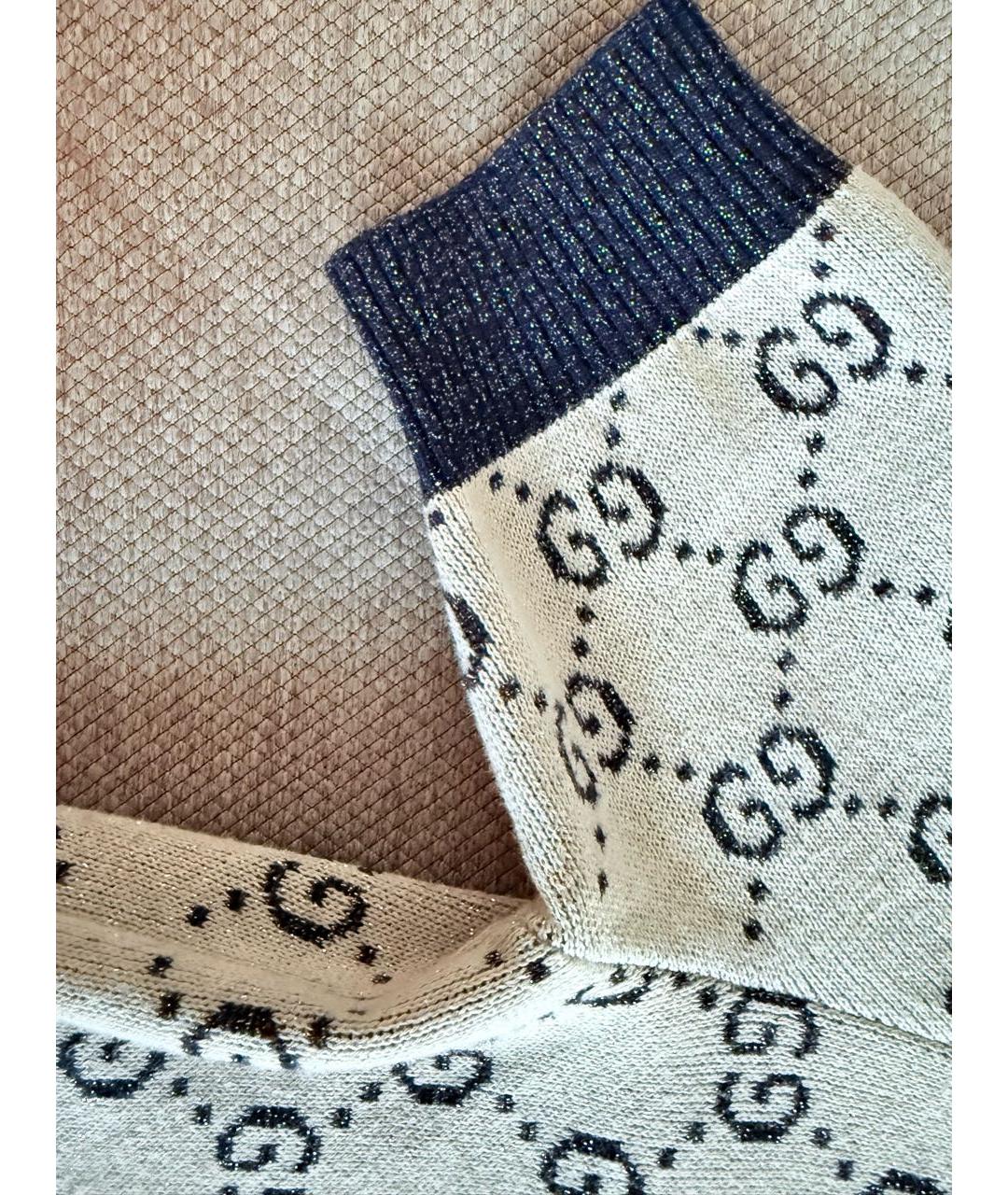 GUCCI Темно-синяя полиамидовая футболка, фото 5