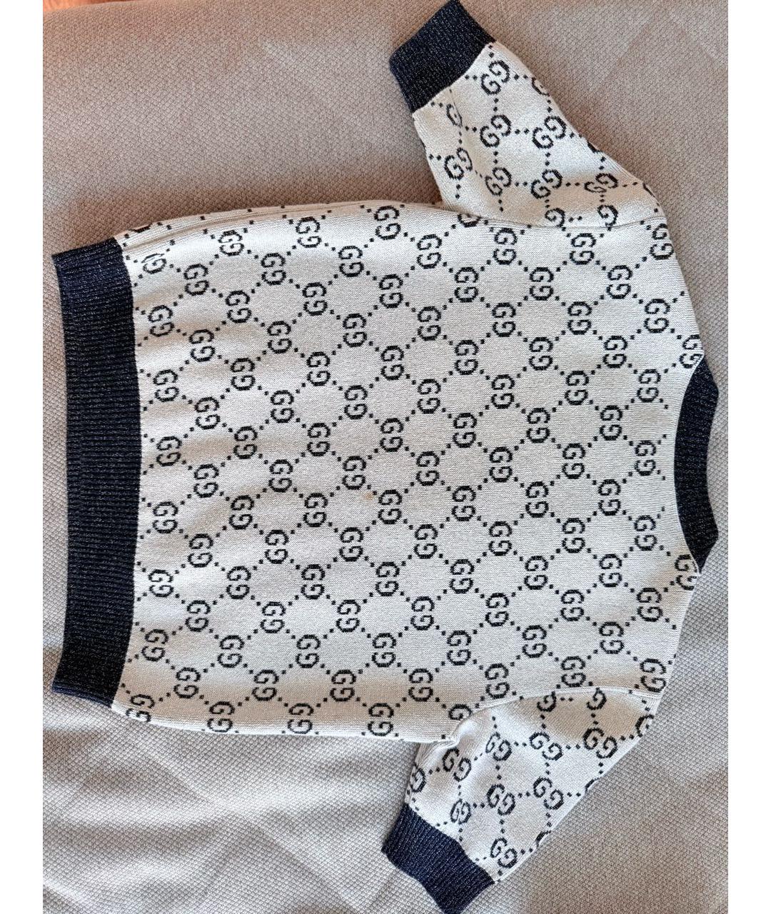 GUCCI Темно-синяя полиамидовая футболка, фото 2