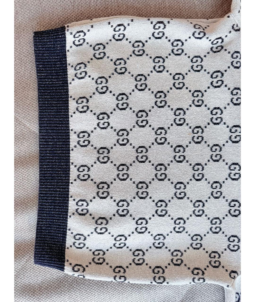 GUCCI Темно-синяя полиамидовая футболка, фото 4