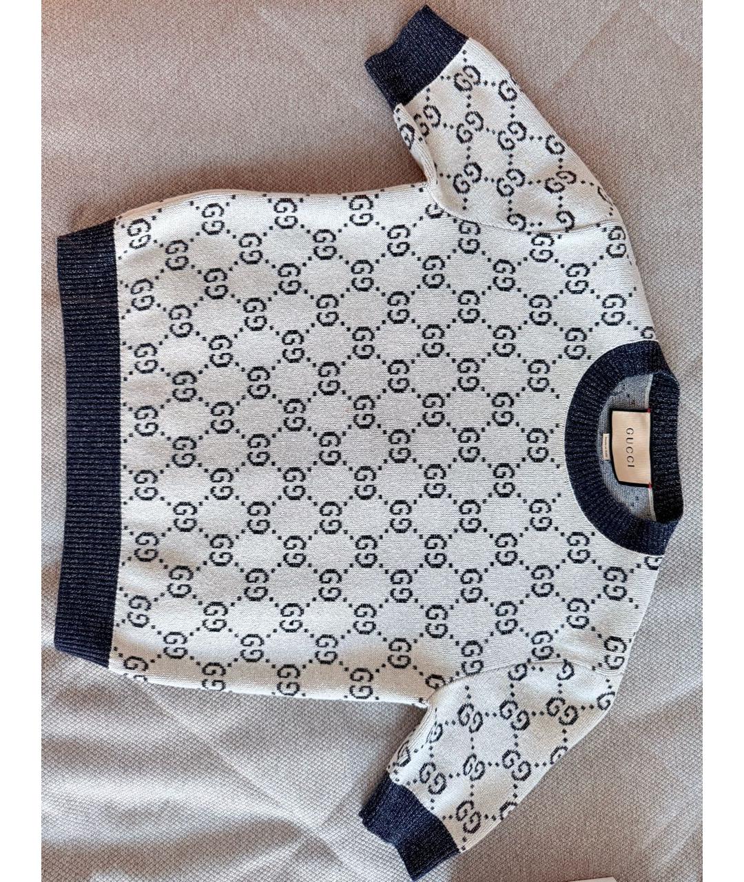 GUCCI Темно-синяя полиамидовая футболка, фото 8
