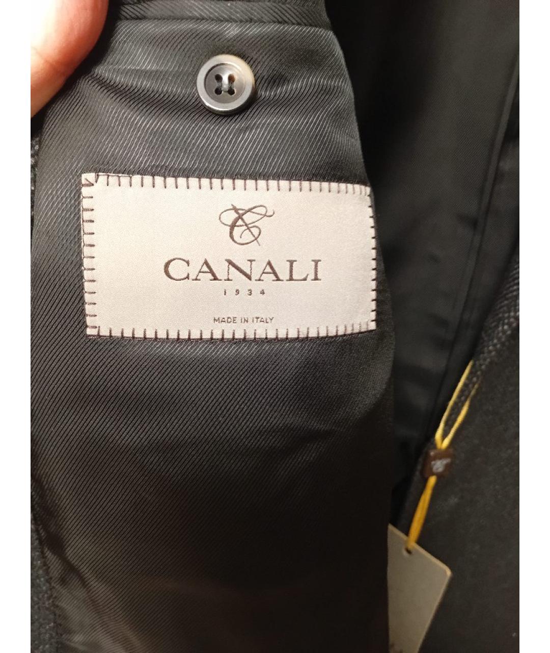 CANALI Серое шерстяное пальто, фото 3