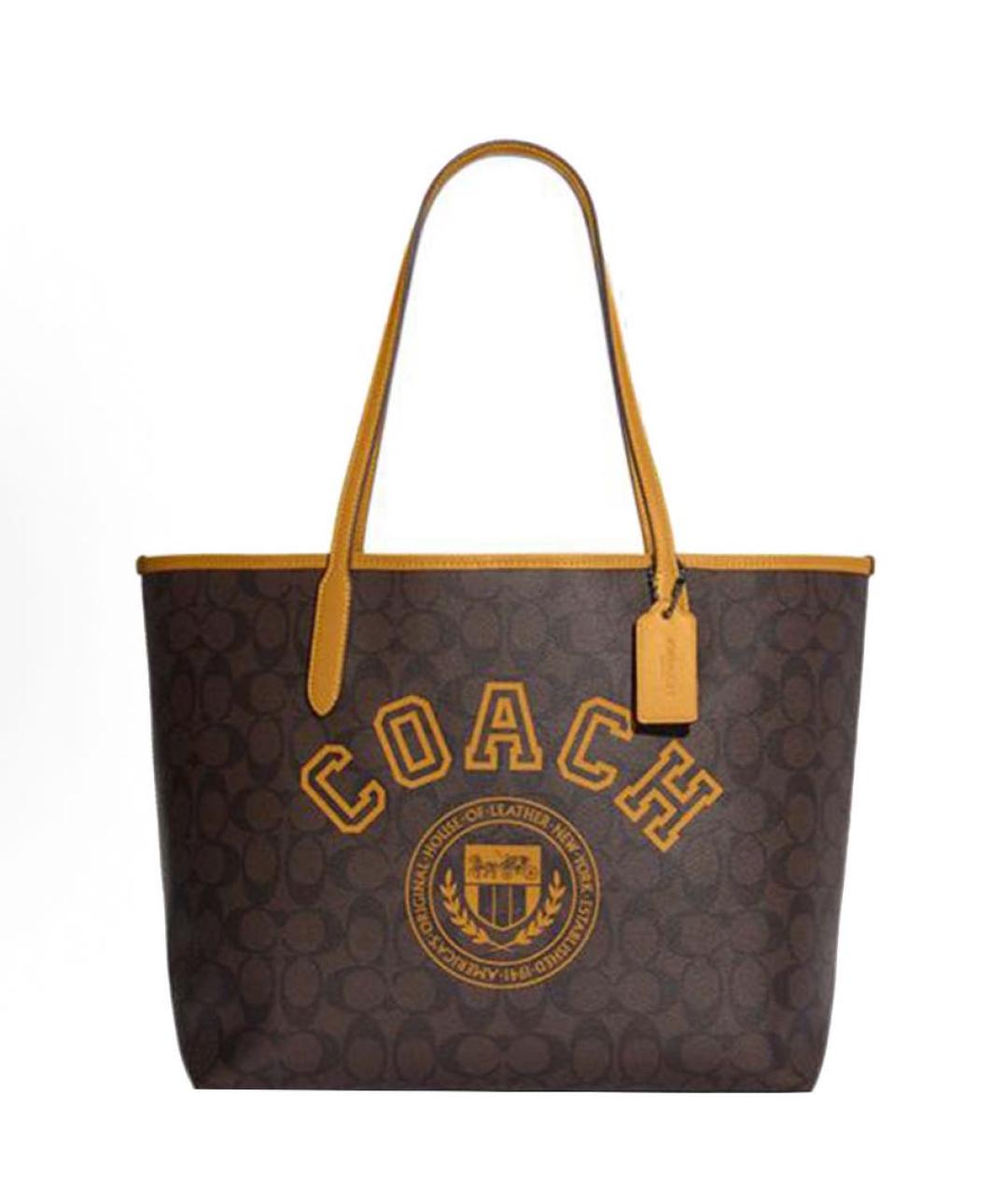COACH Коричневая сумка тоут, фото 5