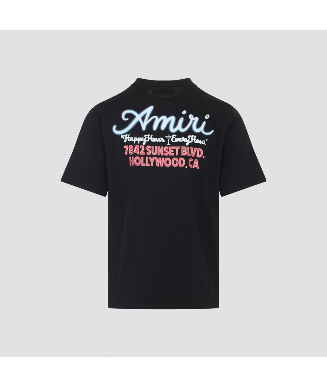 AMIRI Черная хлопковая футболка, фото 3