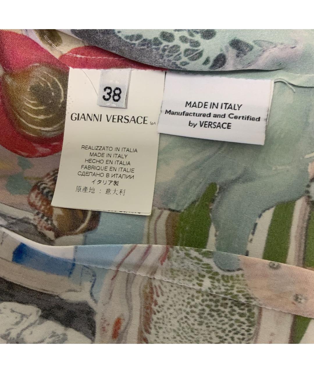 VERSACE Мульти шелковая рубашка, фото 7