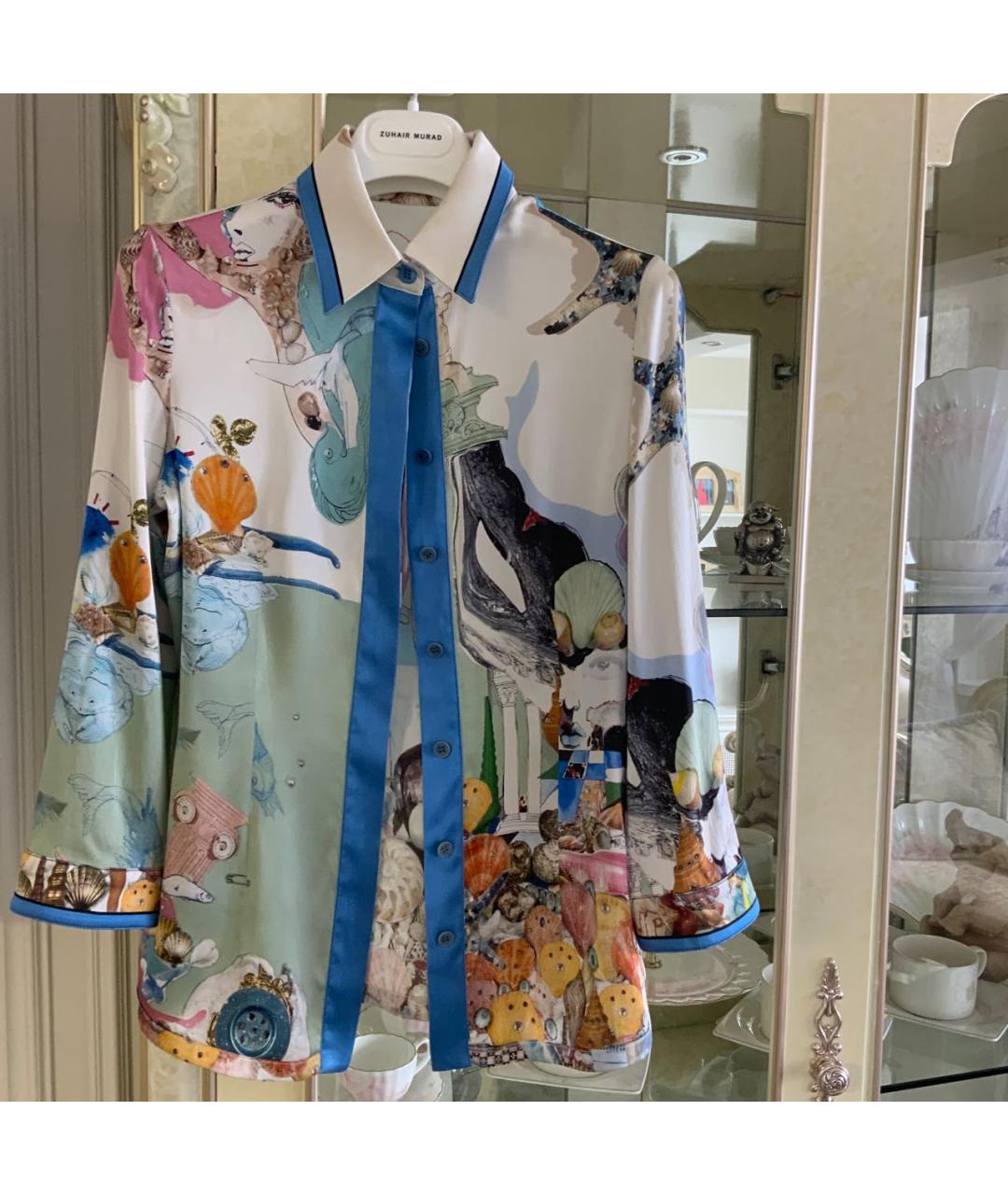 VERSACE Мульти шелковая рубашка, фото 9
