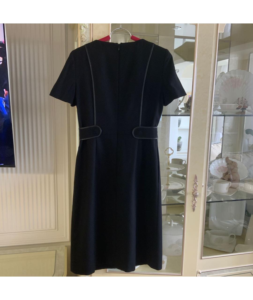 ESCADA Черное шерстяное повседневное платье, фото 2