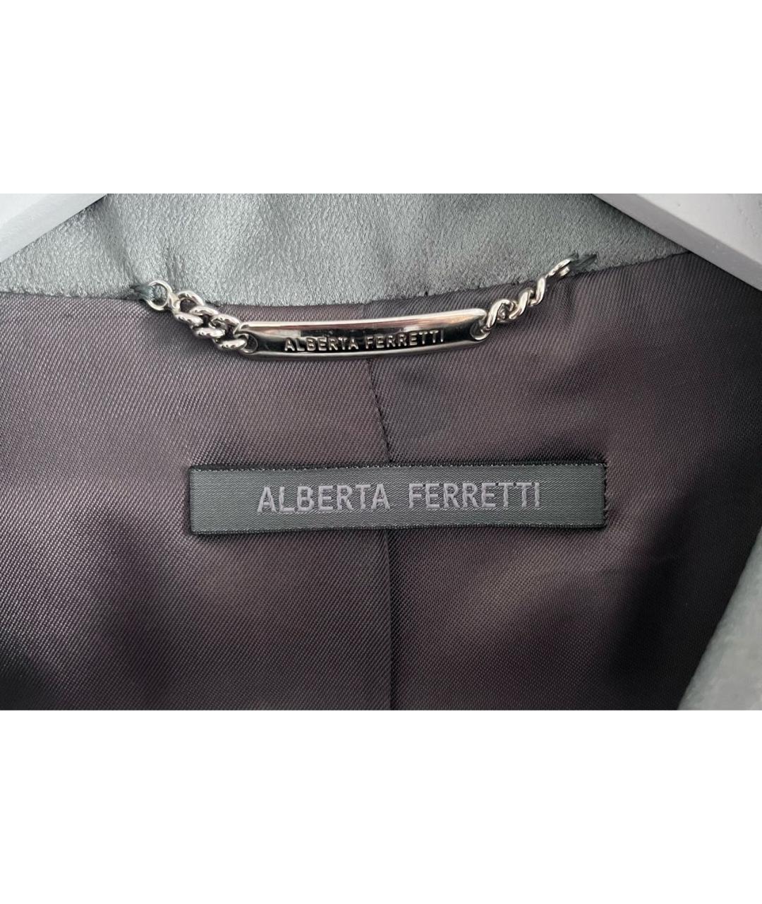 ALBERTA FERRETTI Зеленый шерстяной жакет/пиджак, фото 3
