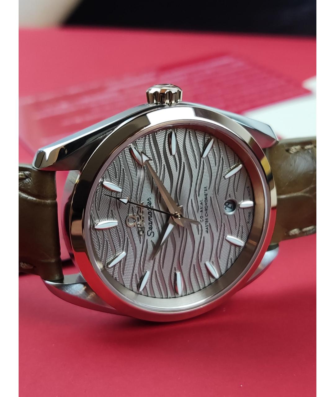 OMEGA Серые часы из розового золота, фото 6