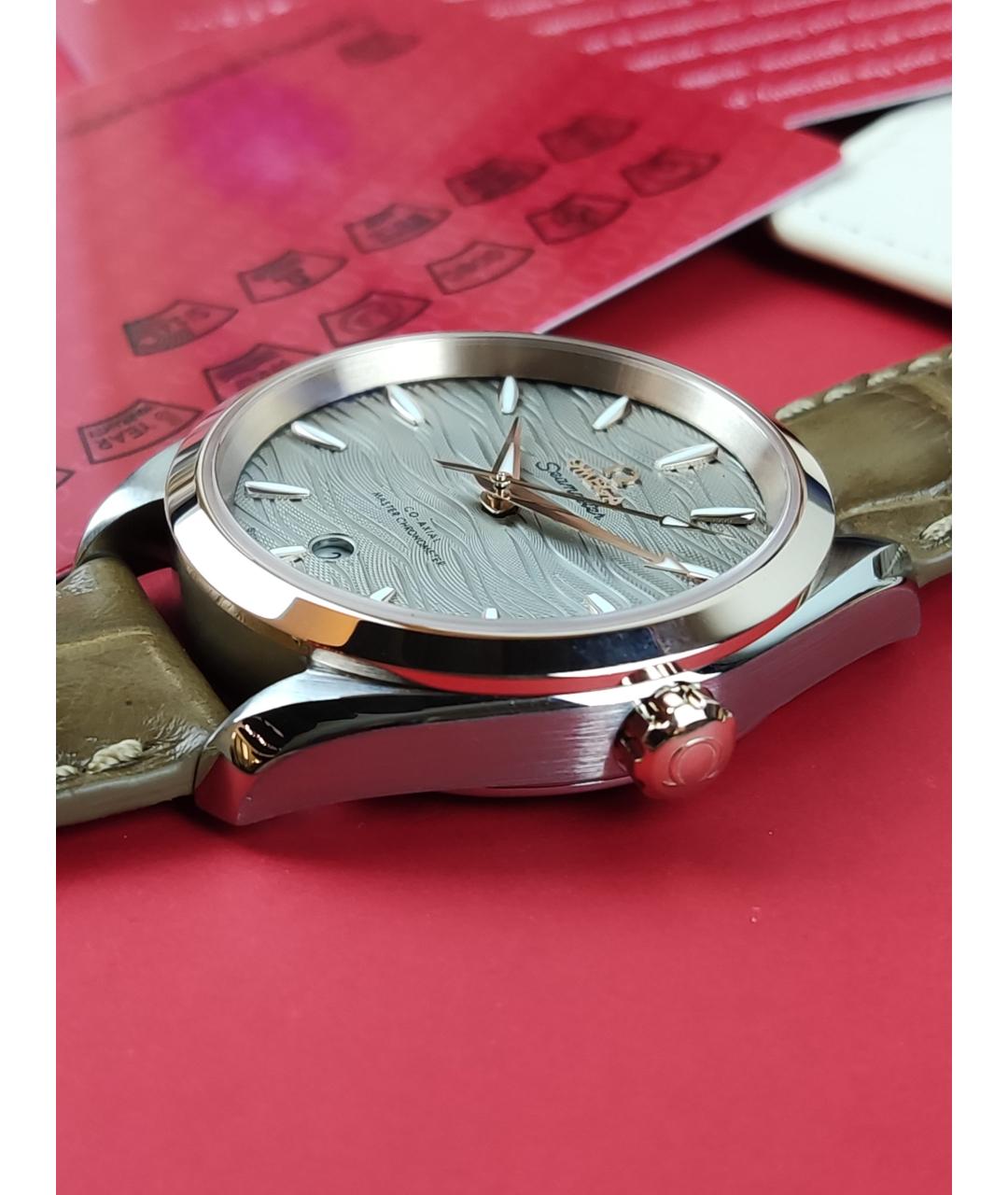 OMEGA Серые часы из розового золота, фото 5
