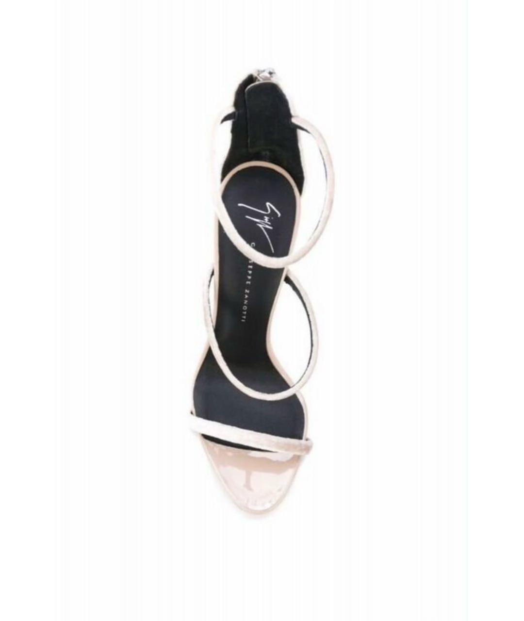 GIUSEPPE ZANOTTI DESIGN Бежевые замшевые босоножки, фото 2