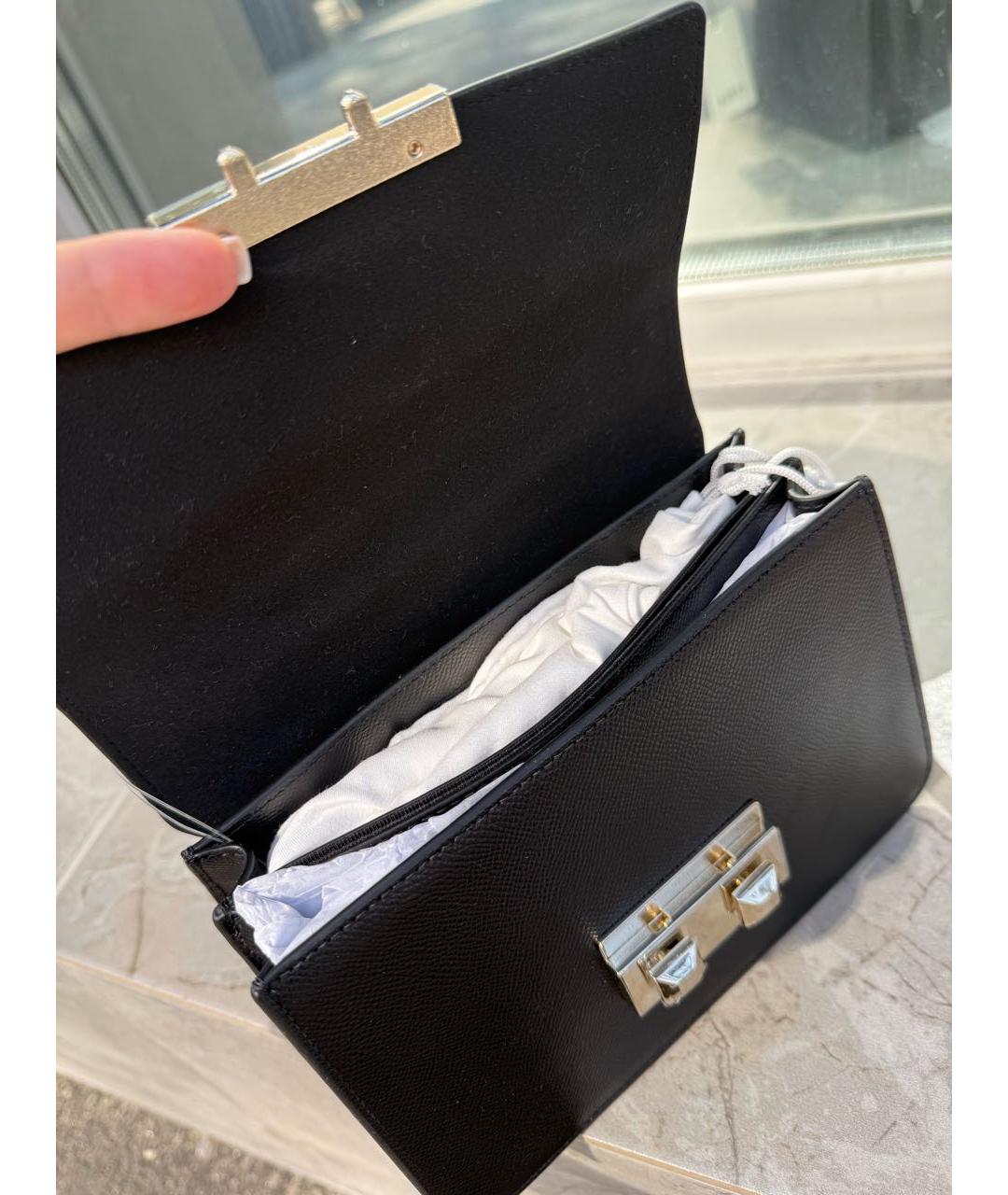 FURLA Черная кожаная сумка через плечо, фото 4