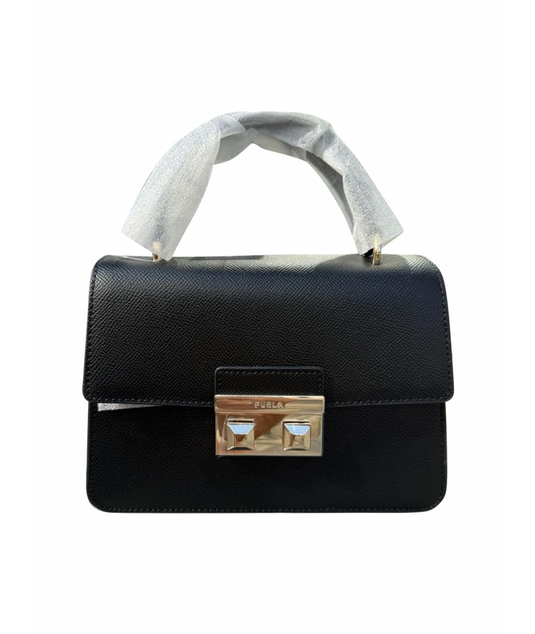 FURLA Черная кожаная сумка через плечо, фото 1