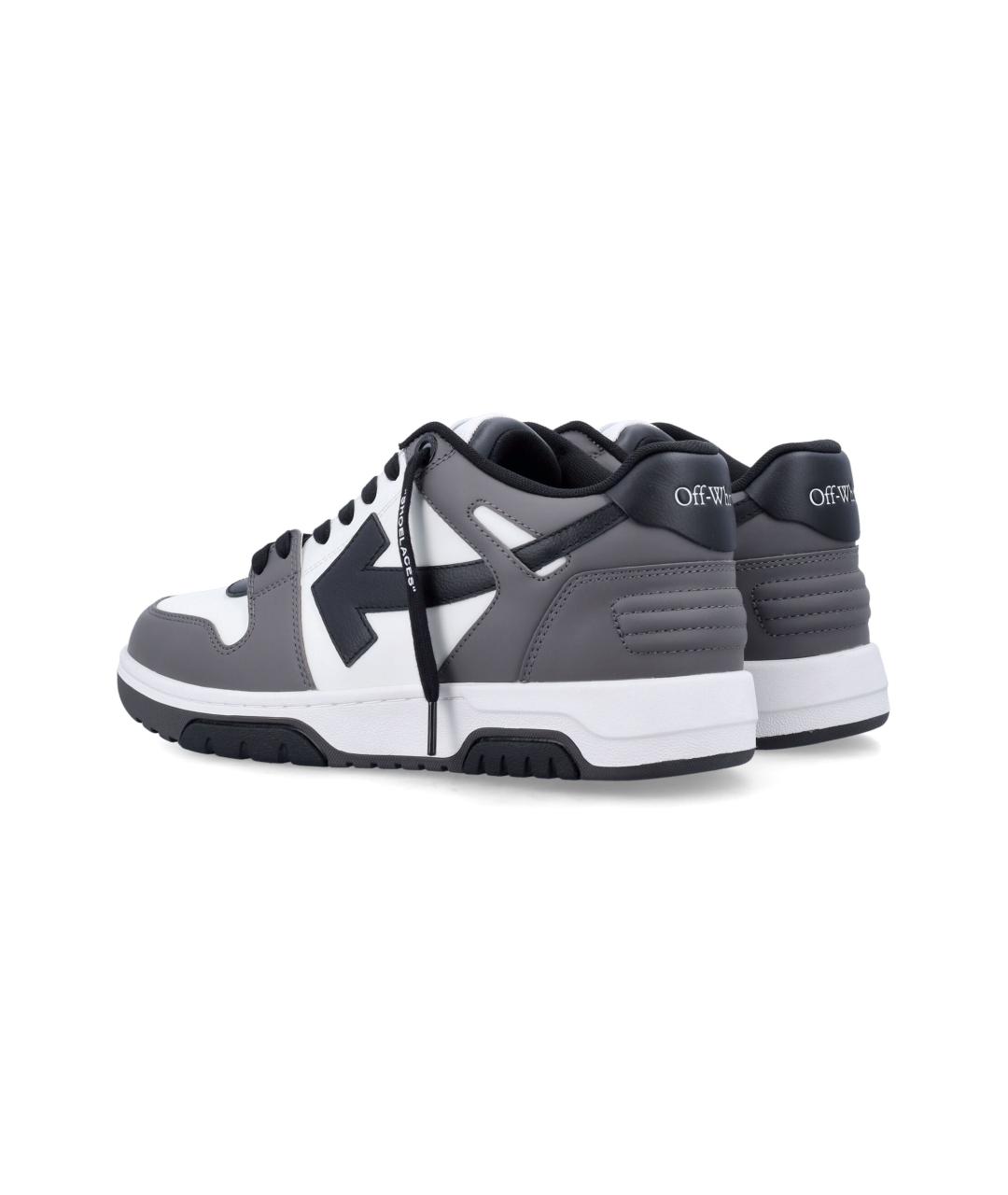 OFF-WHITE Серые синтетические низкие кроссовки / кеды, фото 4