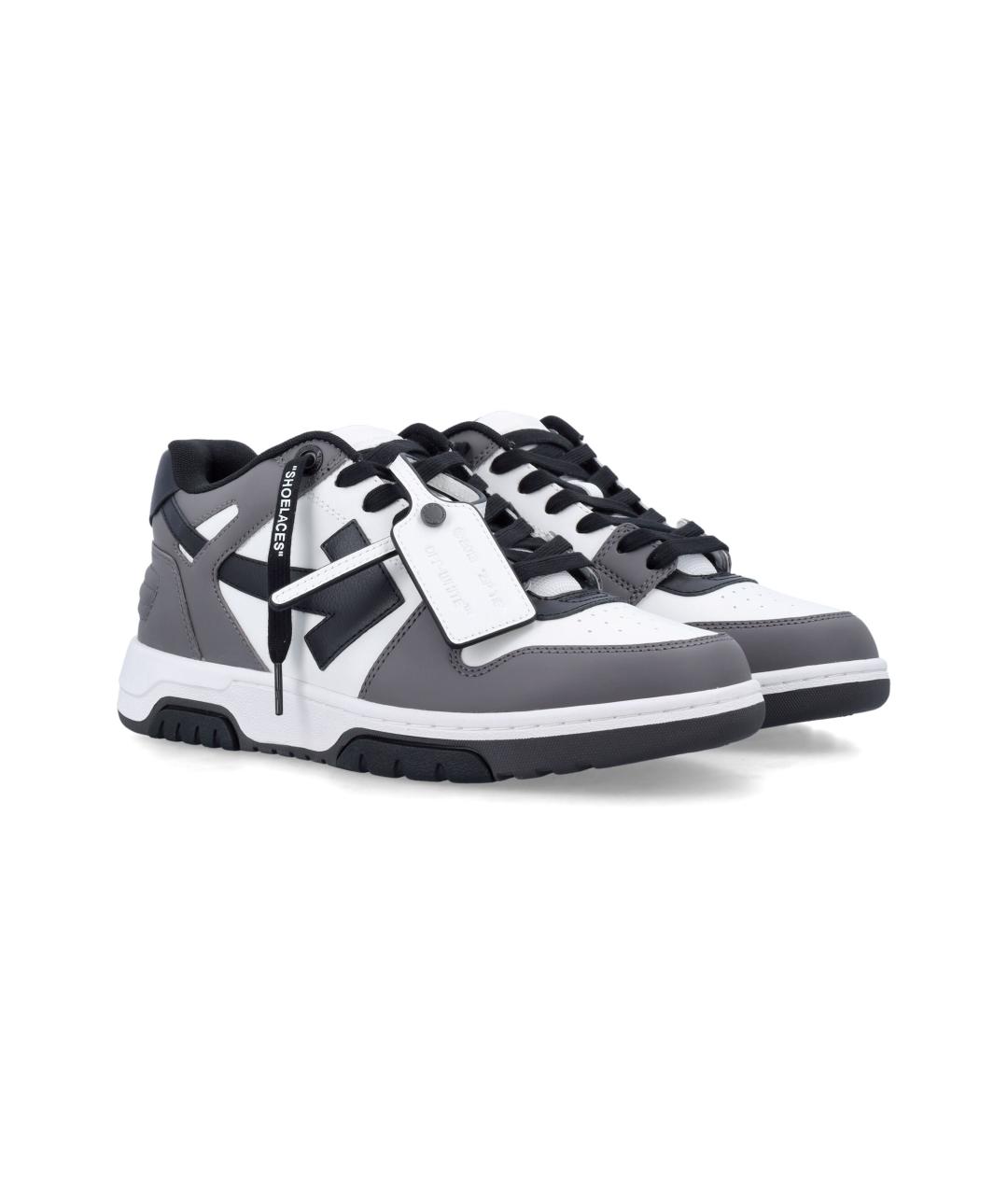 OFF-WHITE Серые синтетические низкие кроссовки / кеды, фото 2