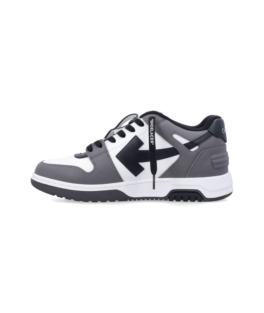 OFF-WHITE Серые синтетические низкие кроссовки / кеды, фото 3