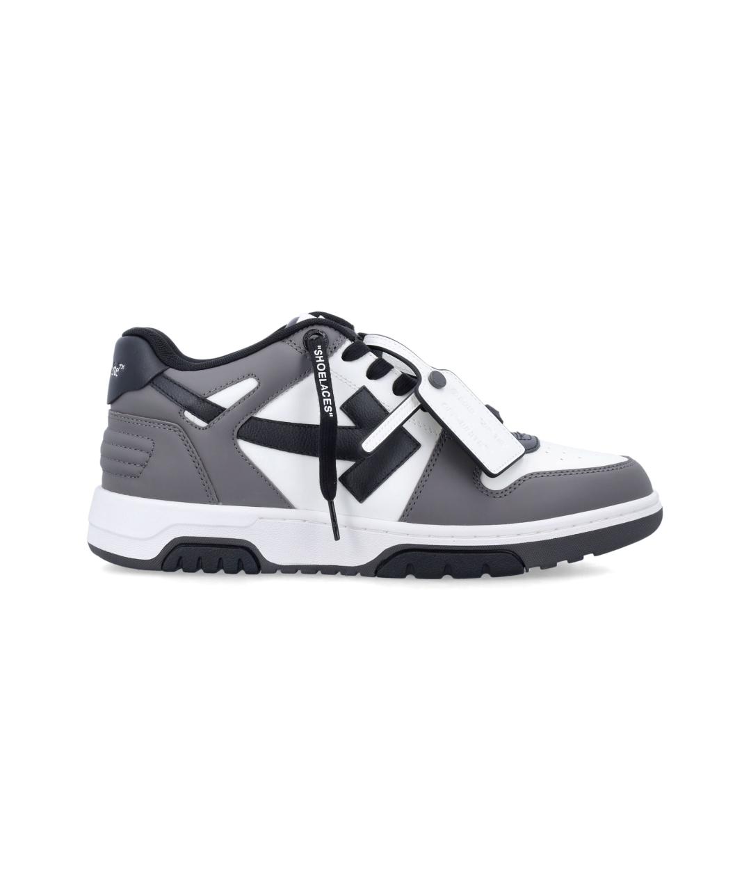 OFF-WHITE Серые синтетические низкие кроссовки / кеды, фото 1