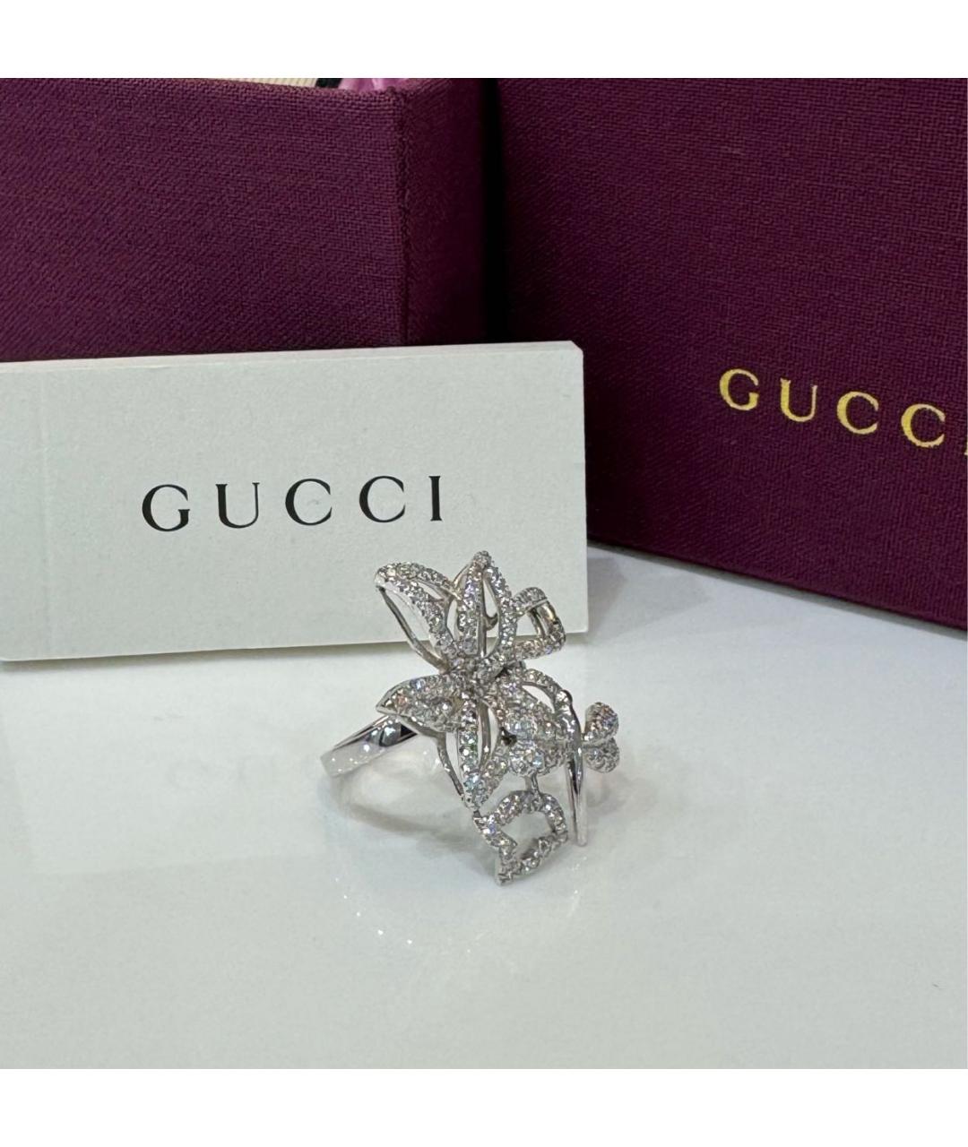 GUCCI Серебряное кольцо из белого золота, фото 6