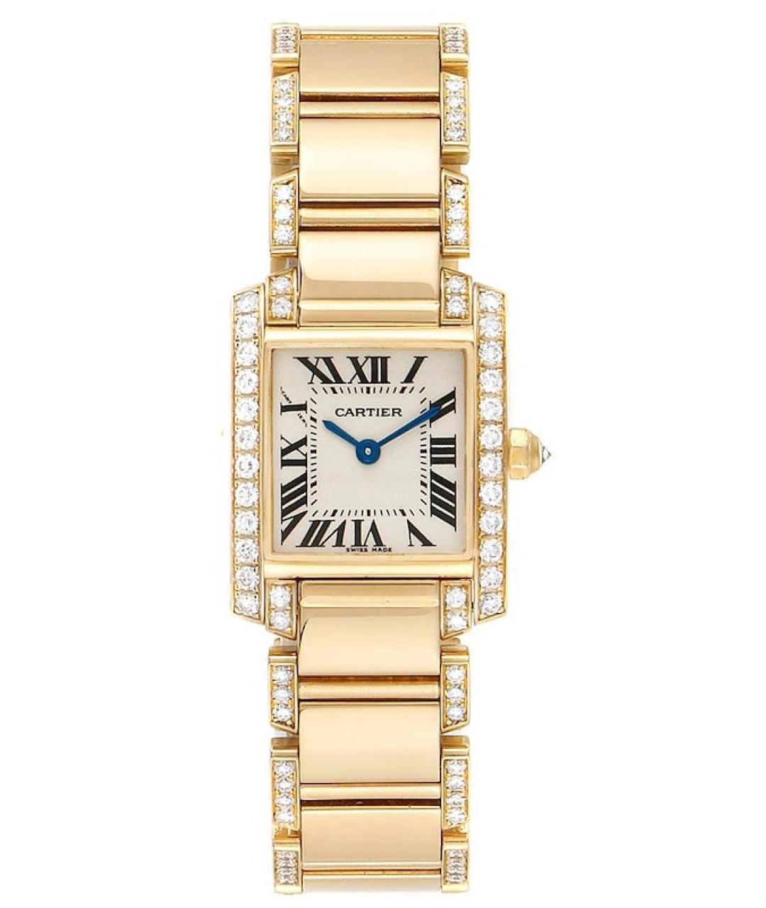 CARTIER Белые часы из желтого золота, фото 1