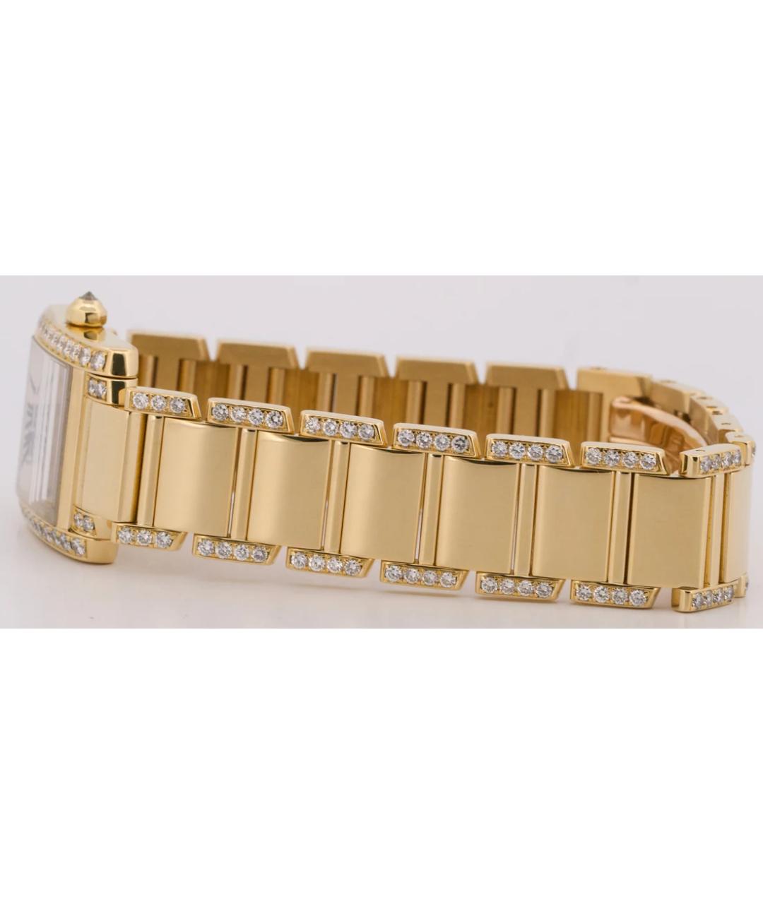 CARTIER Белые часы из желтого золота, фото 5