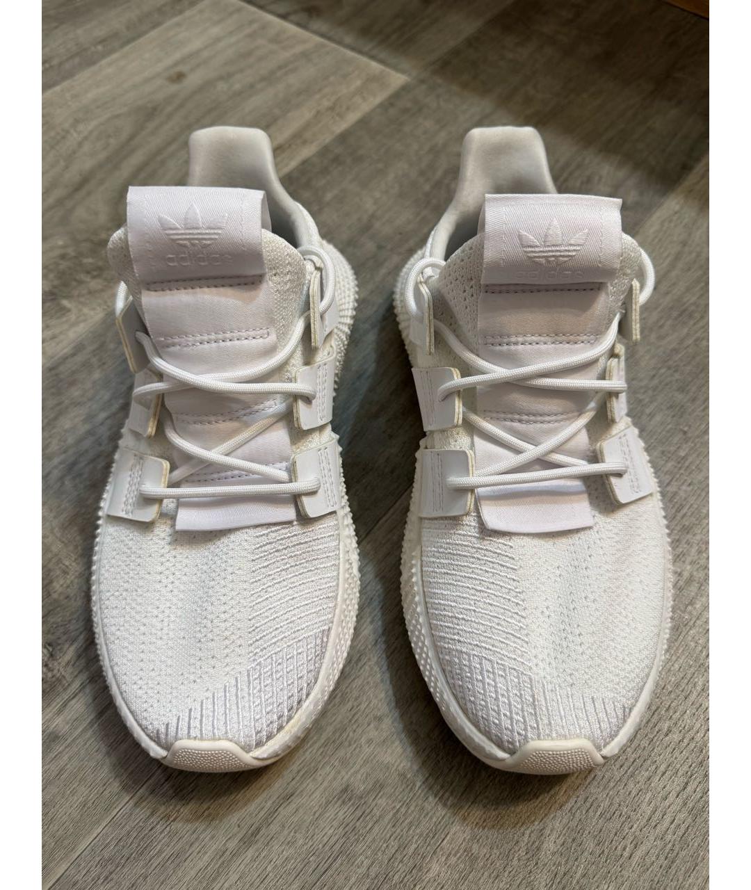 ADIDAS Белые текстильные низкие кроссовки / кеды, фото 3