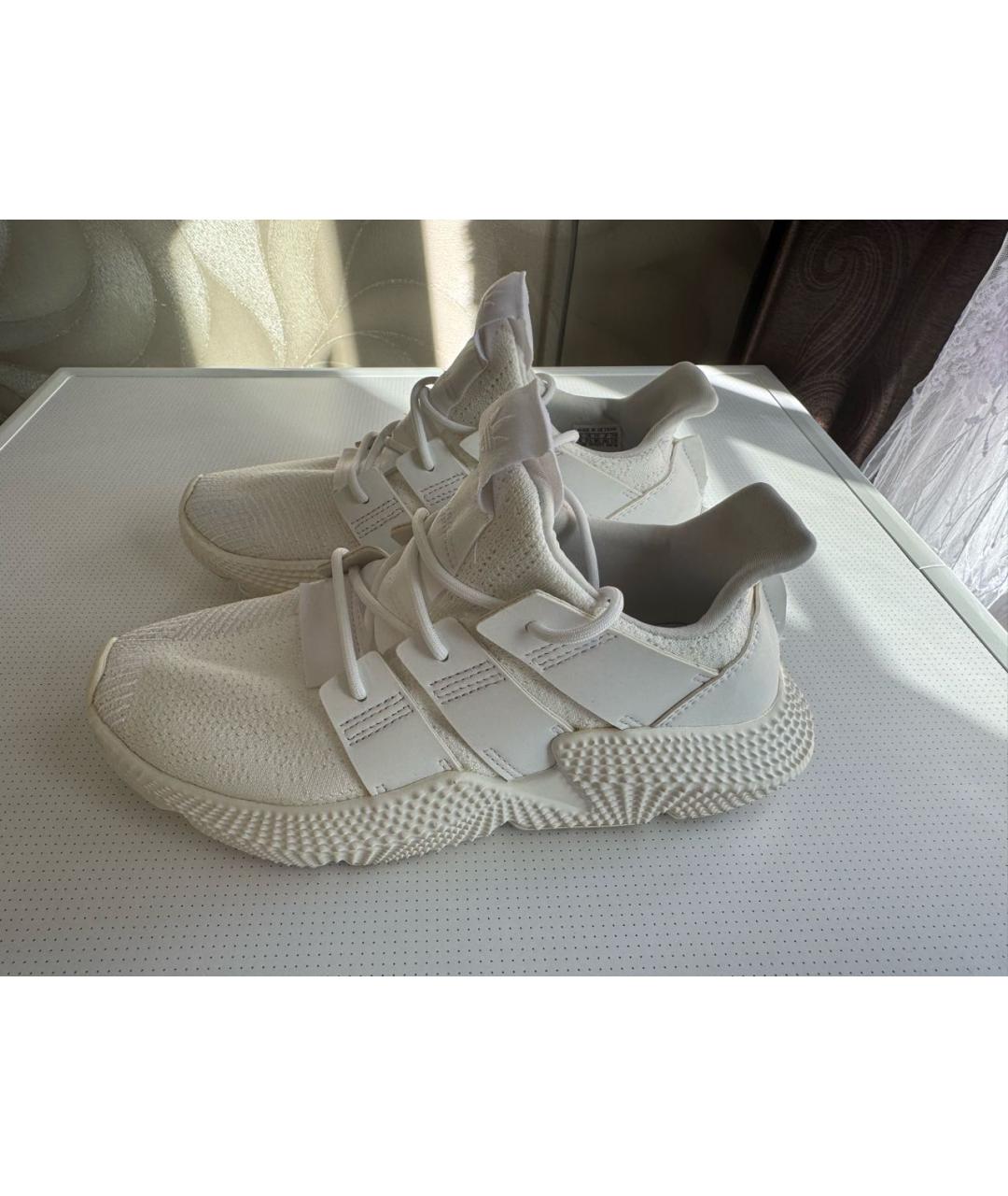 ADIDAS Белые текстильные низкие кроссовки / кеды, фото 2