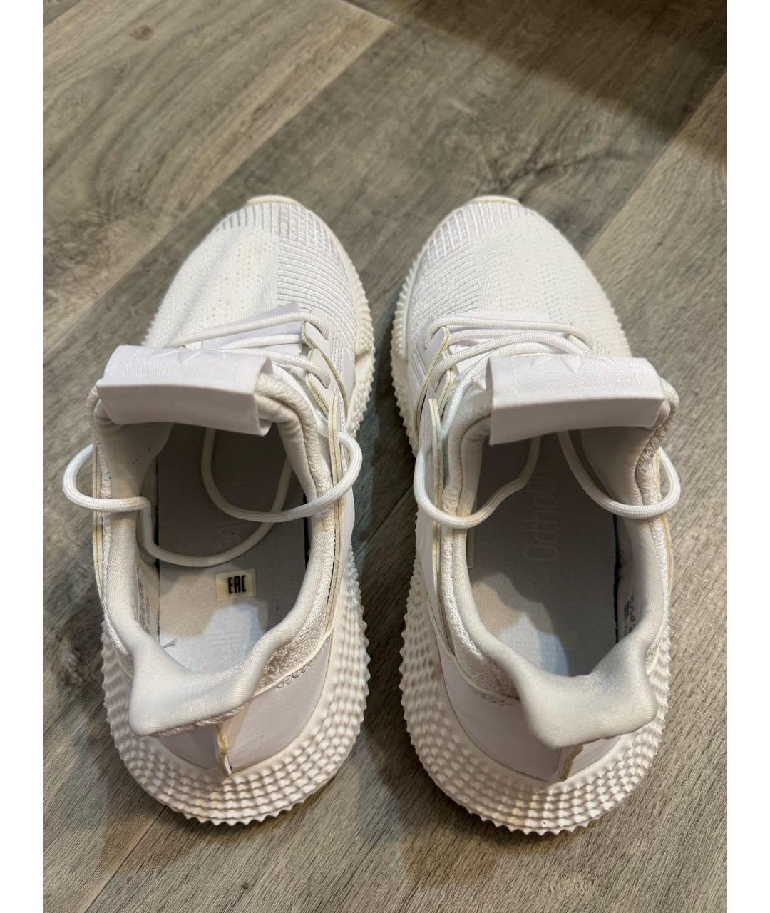 ADIDAS Белые текстильные низкие кроссовки / кеды, фото 4