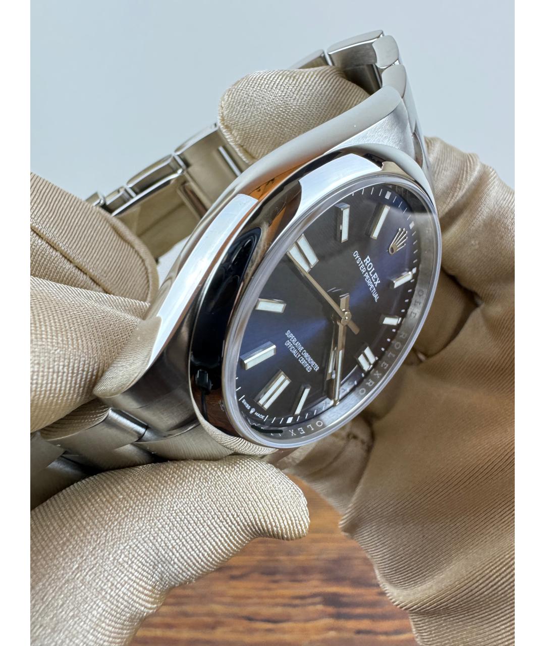 ROLEX Синие металлические часы, фото 6