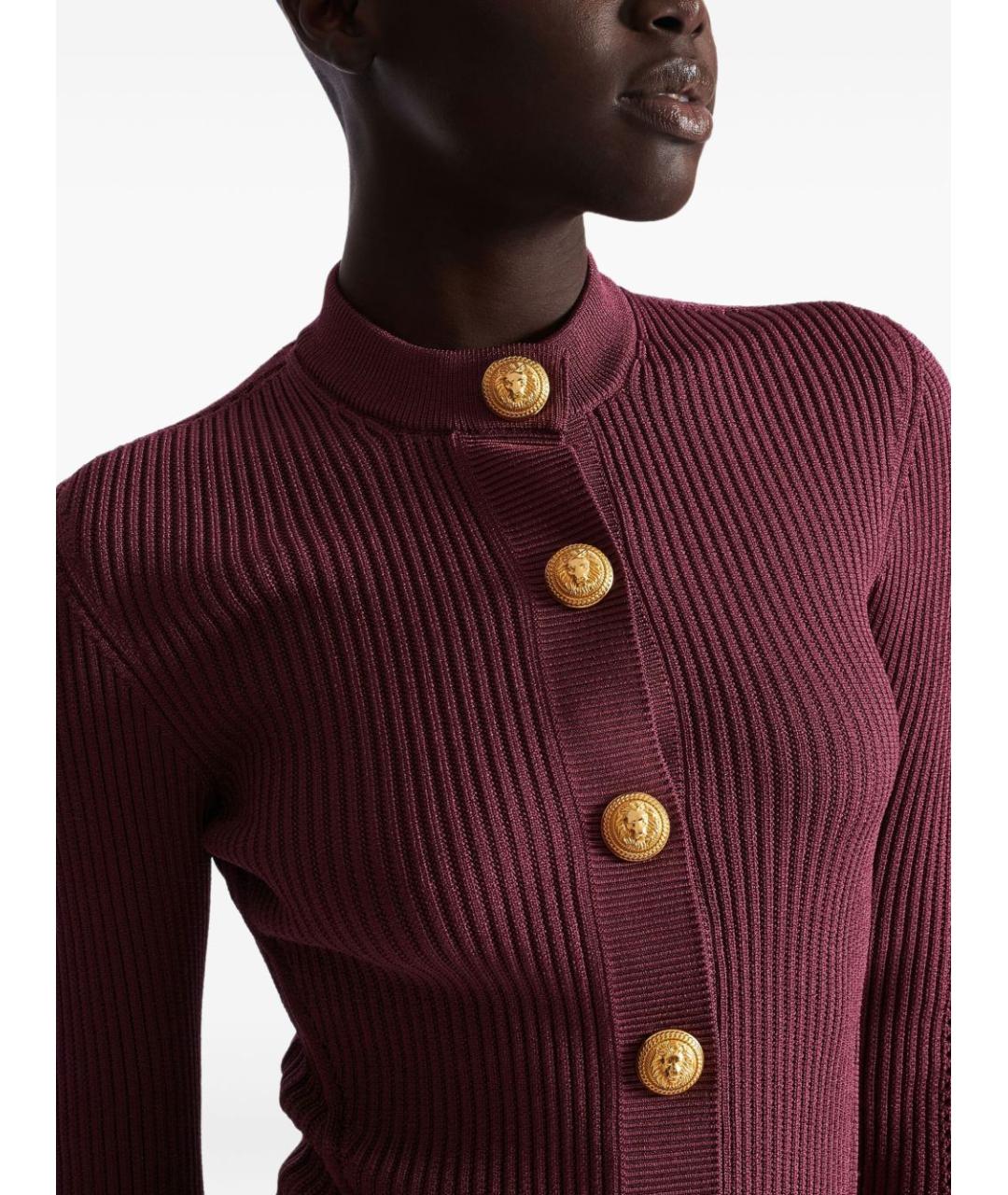 BALMAIN Фиолетовый вискозный джемпер / свитер, фото 3