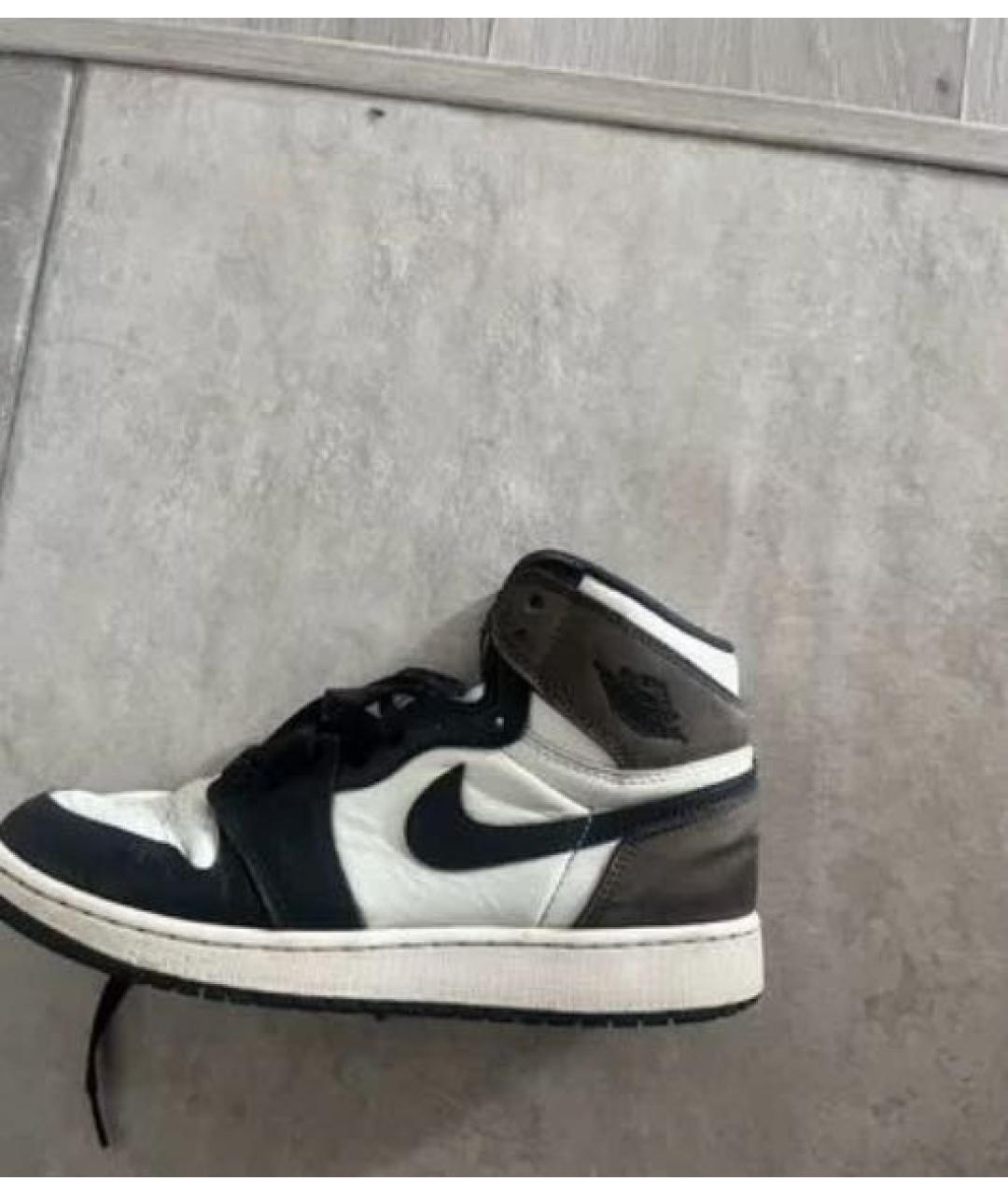 NIKE Бежевые кожаные кроссовки, фото 3