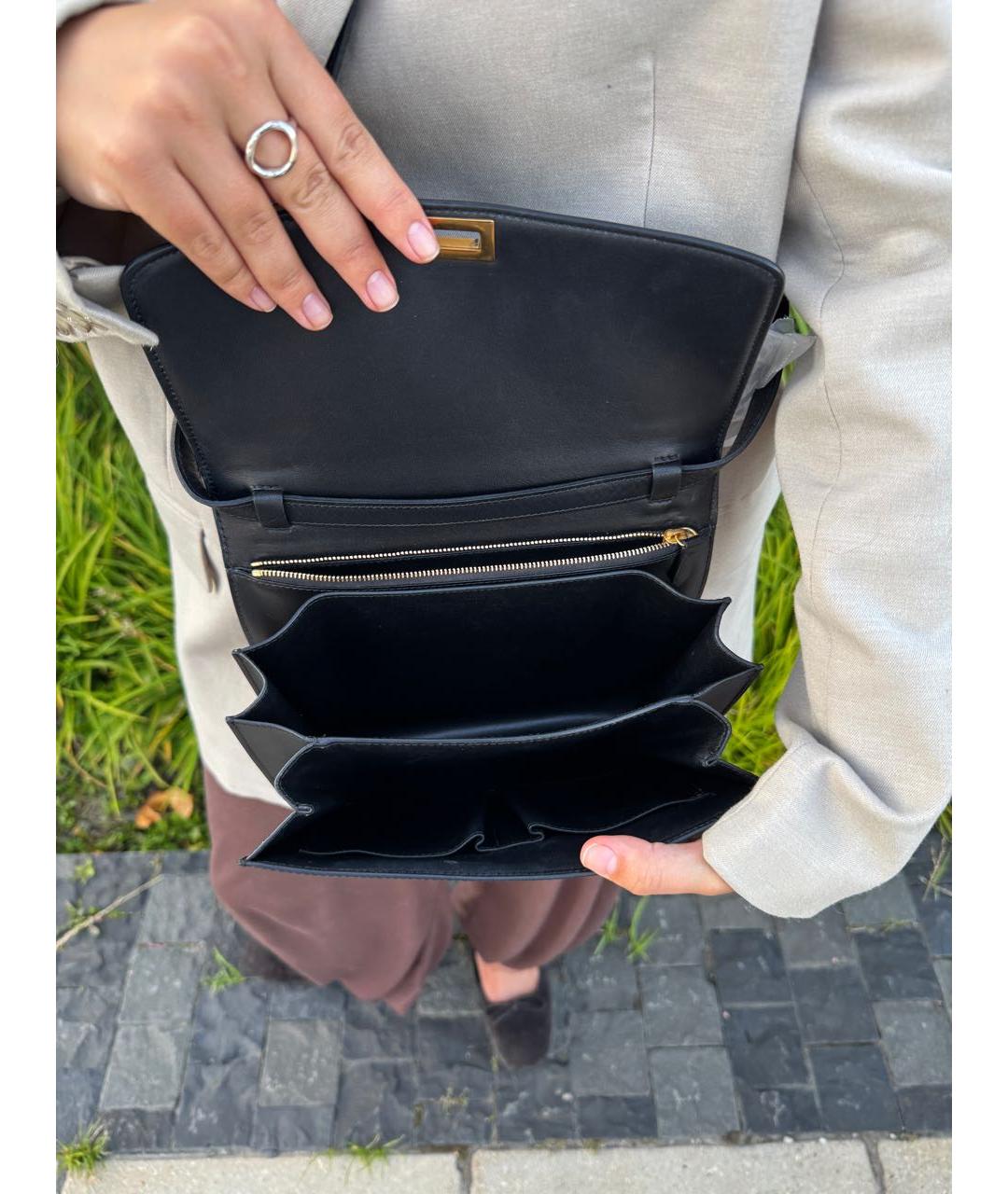 CELINE Черная кожаная сумка через плечо, фото 7