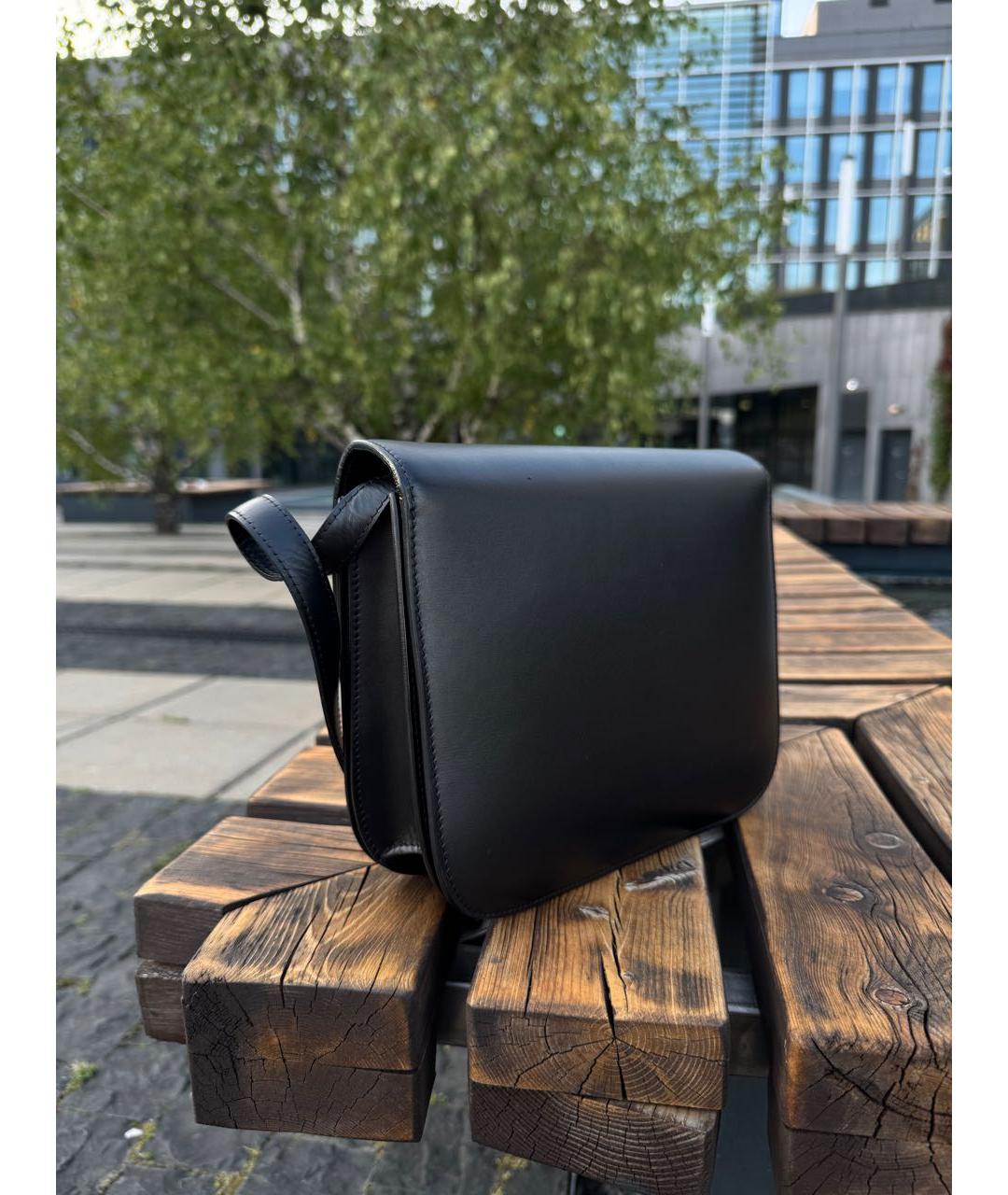 CELINE Черная кожаная сумка через плечо, фото 5