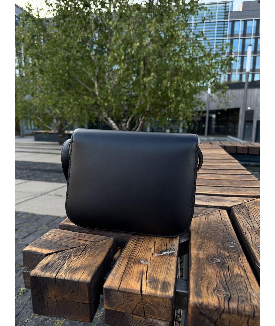 CELINE Черная кожаная сумка через плечо, фото 3