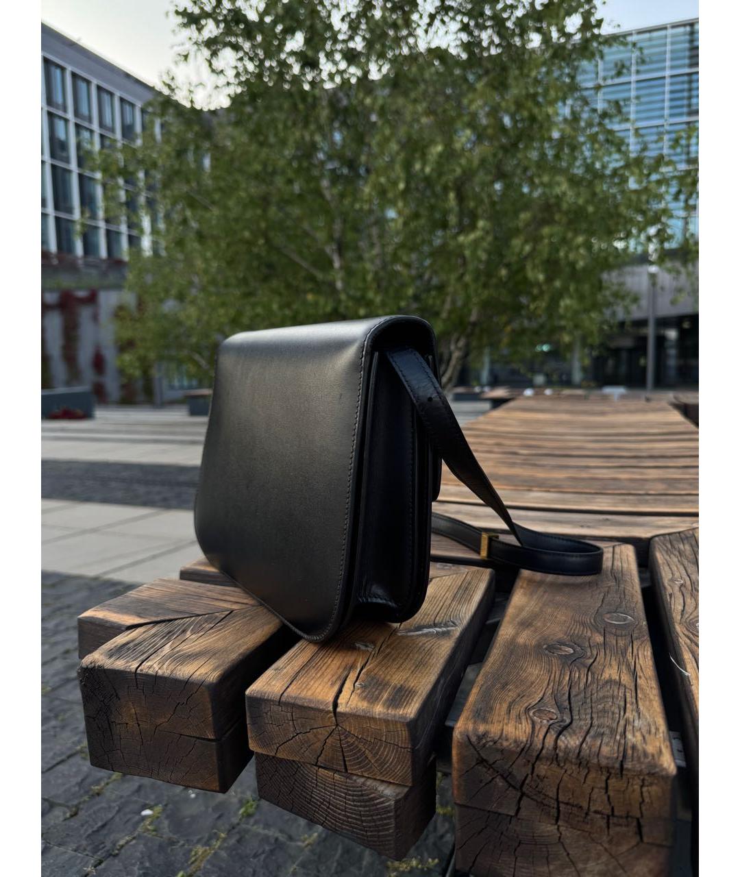 CELINE Черная кожаная сумка через плечо, фото 4