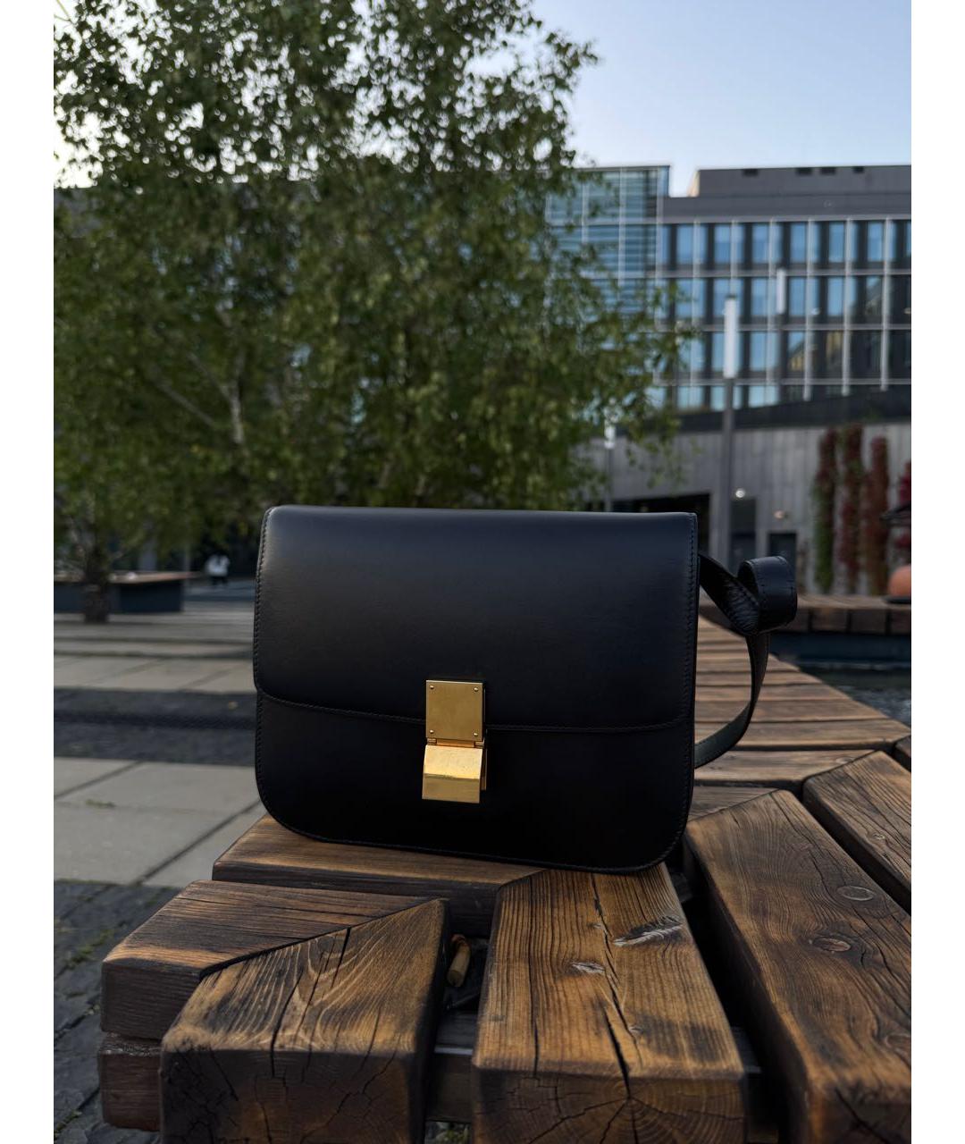 CELINE Черная кожаная сумка через плечо, фото 2