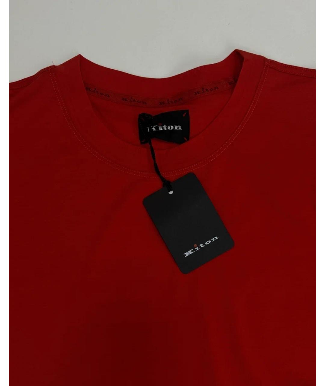 KITON Красная футболка, фото 4